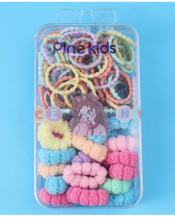 Pine Kids Free Size Hair Rubber Band Multipack Set - Multicolour