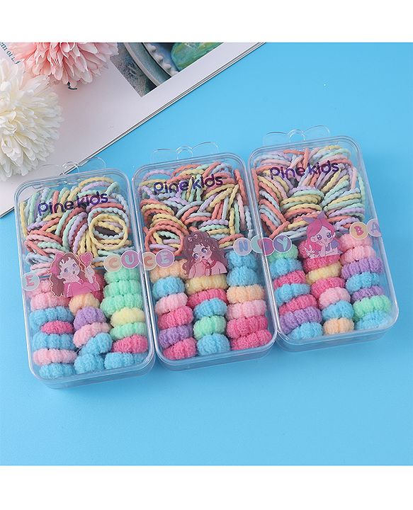 Pine Kids Free Size Hair Rubber Band Multipack Set - Multicolour