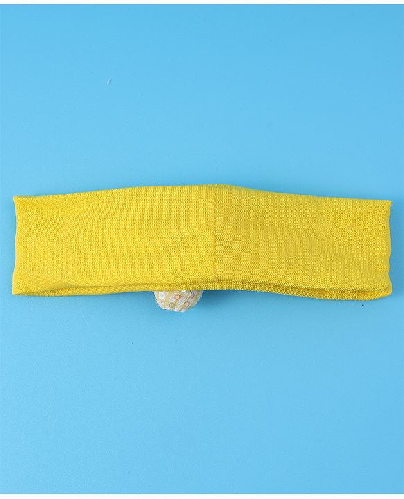 Babyhug Free Size Headbands With Floral Applique Pack of 3 - Pink & Yellow