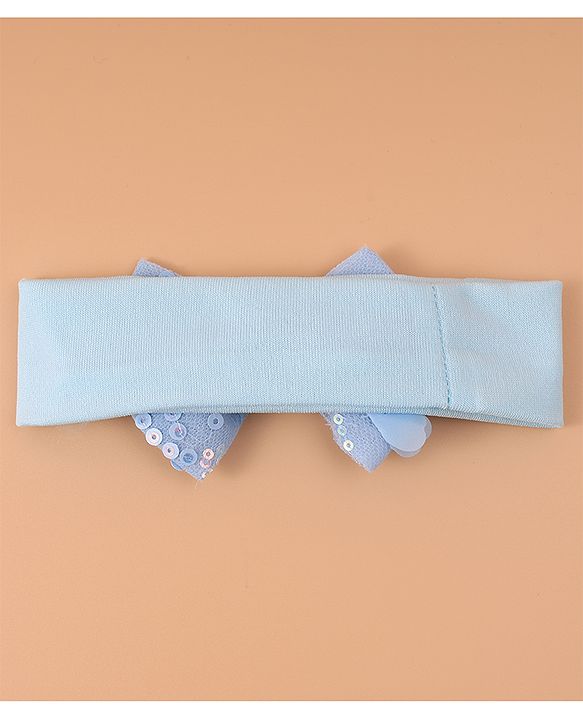 Pine Kids Free Size Headbands With Sequins Bow Applique Pack of 3 - Pink Blue & Purple
