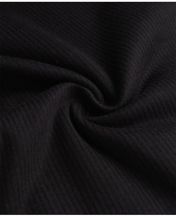 Pine Kids  Full Sleeves Thermal Vest Solid Colour - Black