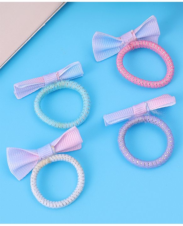 Babyhug Hair Accessories Combo Set with Bow Applique Free Size - Multicolor
