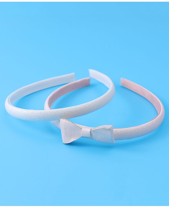 Pine Kids Hair Accessories Combo Sets Free Size Pack of 6 - Pink & Silver