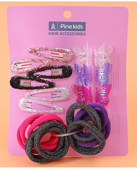 Pine Kids Hair Accessories Combo Set Pack of 21 - Multicolor
