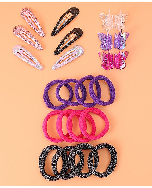 Pine Kids Hair Accessories Combo Set Pack of 21 - Multicolor