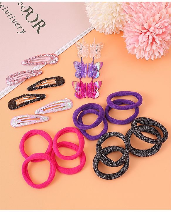 Pine Kids Hair Accessories Combo Set Pack of 21 - Multicolor