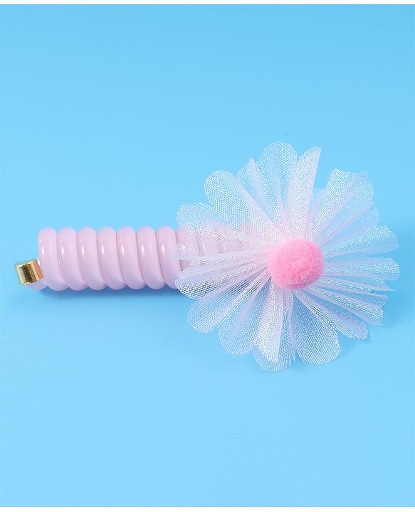 Babyhug Hair Accessories Combo Set with Floral Applique Pack of 14 Free Size - Pink