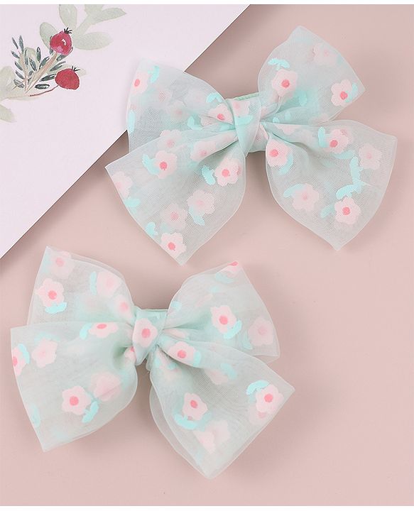 Pine Kids Butterfly Clips Pack of 2 - Light Green