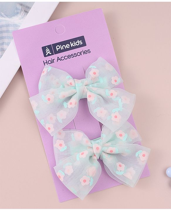 Pine Kids Butterfly Clips Pack of 2 - Light Green