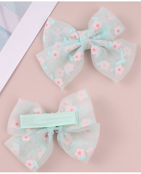 Pine Kids Butterfly Clips Pack of 2 - Light Green