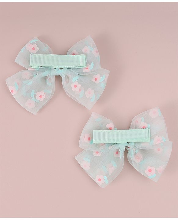 Pine Kids Butterfly Clips Pack of 2 - Light Green
