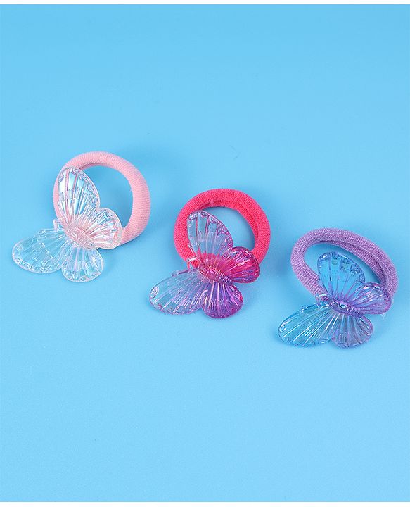 Pine Kids Rubber Bands & Scrunchies Sets Free Size pack of 3 - Multicolor