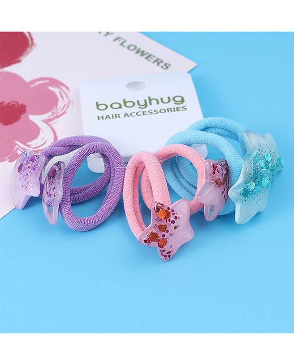 Babyhug Rubber Bands & Scrunchies Sets  Free Size - Multi Color
