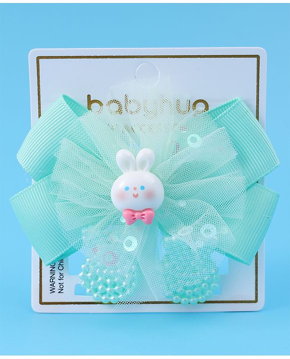 Babyhug Bow & Butterfly Clips Free Size Pack of 2 - Green