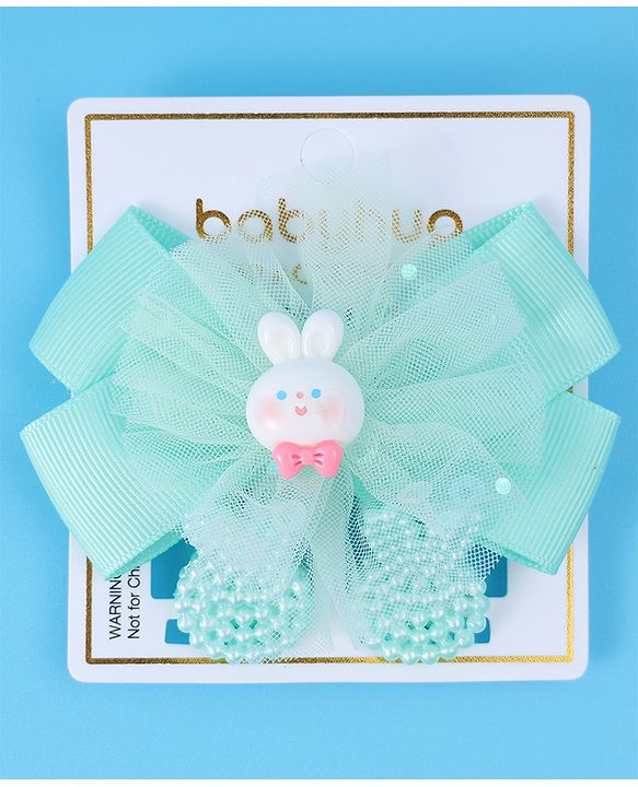 Babyhug Bow & Butterfly Clips Free Size Pack of 2 - Green