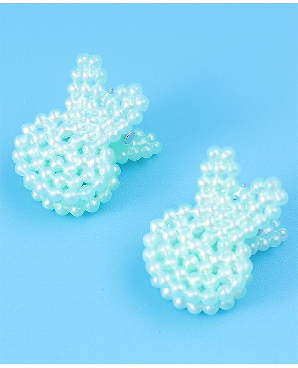 Babyhug Bow & Butterfly Clips Free Size Pack of 2 - Green