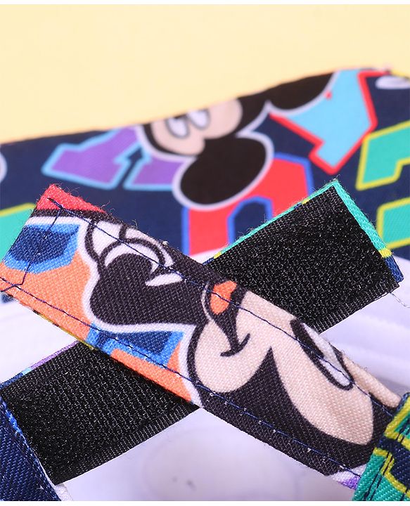 Babyhug Disney Cotton Knit Mickey Mouse Printed Summer Cap - Navy Blue