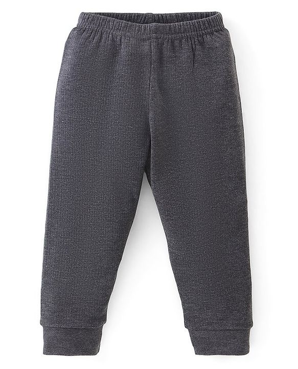 Babyhug Full Length Thermal Bottom Solid Colour - Dark Grey