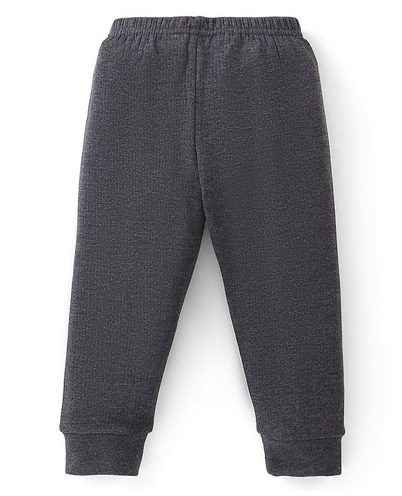 Babyhug Full Length Thermal Bottom Solid Colour - Dark Grey