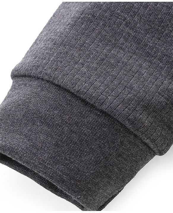 Babyhug Full Length Thermal Bottom Solid Colour - Dark Grey