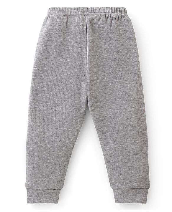 Babyhug Full Length Thermal Bottom Wear Solid Colour - Light Grey