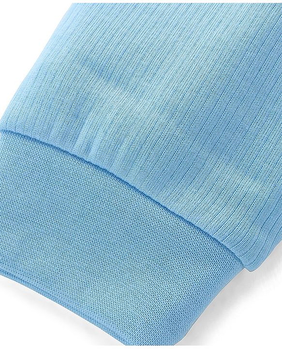 Babyhug Full Length Thermal Bottom Wear Solid Colour - Blue