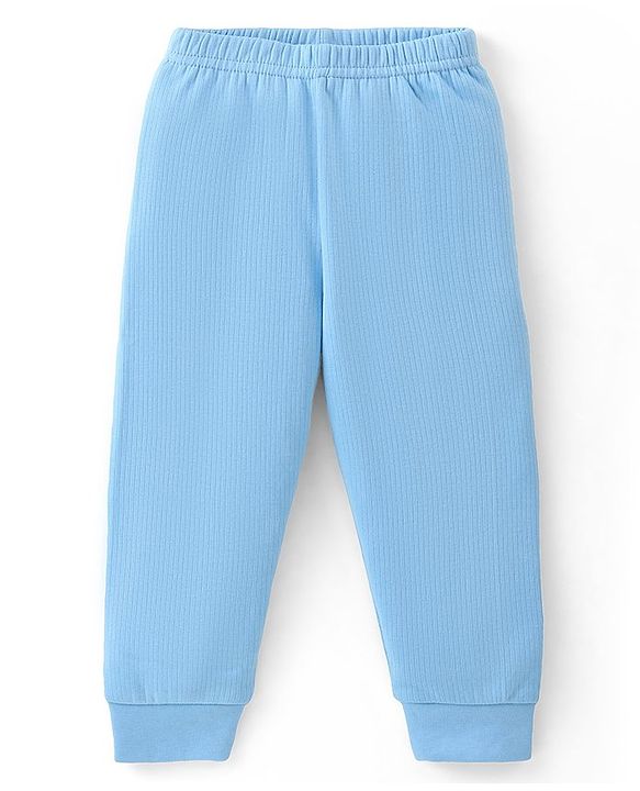 Babyhug Full Length Thermal Bottom Wear Solid Colour - Blue