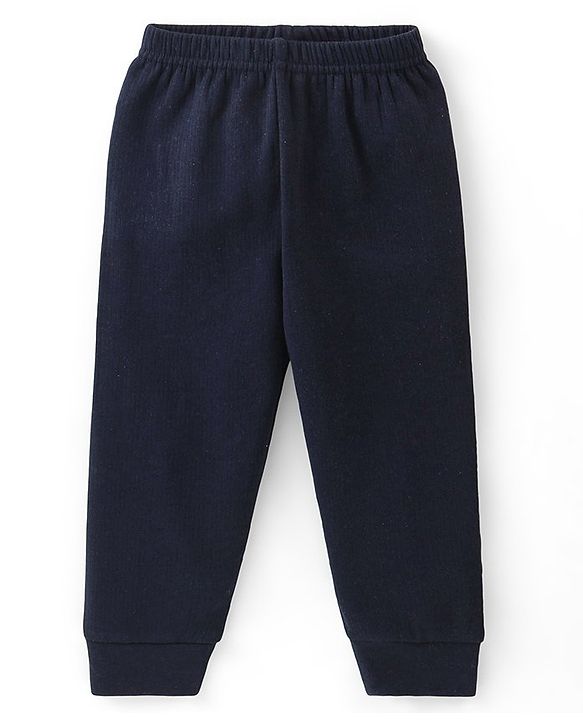 Babyhug Full Length Thermal Bottom Wear Solid Colour- Dark Navy