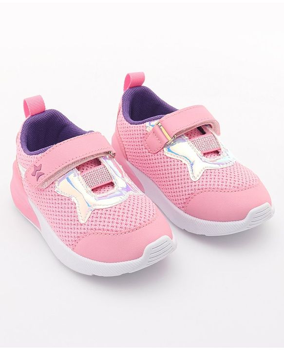 Cute Walk by Babyhug Velcro Closure Sneakers - Light Pink