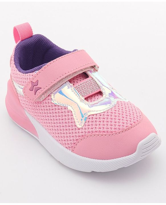 Cute Walk by Babyhug Velcro Closure Sneakers - Light Pink