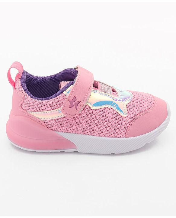 Cute Walk by Babyhug Velcro Closure Sneakers - Light Pink