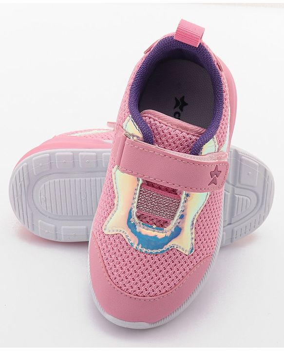 Cute Walk by Babyhug Velcro Closure Sneakers - Light Pink