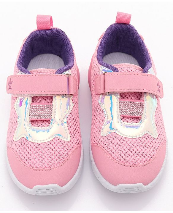 Cute Walk by Babyhug Velcro Closure Sneakers - Light Pink