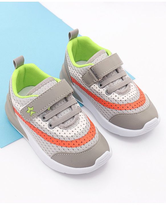 Cute Walk by Babyhug Sneakers with Lace Up Closure - Grey