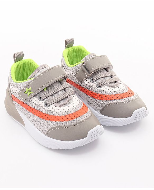 Cute Walk by Babyhug Sneakers with Lace Up Closure - Grey