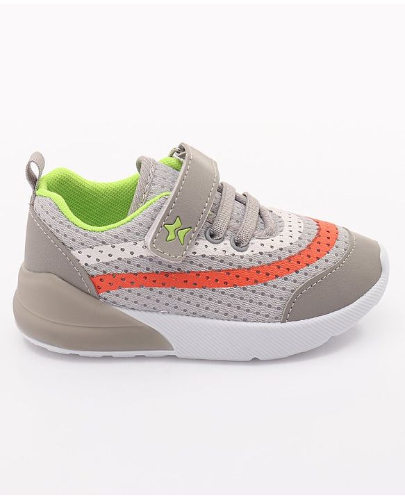 Cute Walk by Babyhug Sneakers with Lace Up Closure - Grey