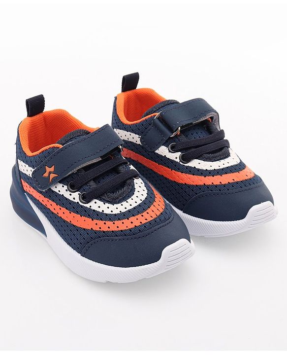 Cute Walk by Babyhug Sneakers with Lace Up Closure - Navy Blue