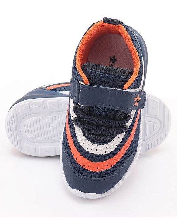 Cute Walk by Babyhug Sneakers with Lace Up Closure - Navy Blue