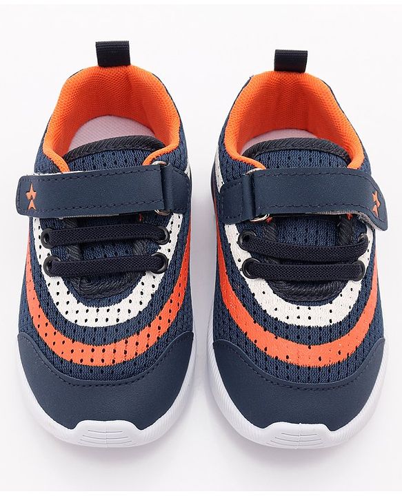 Cute Walk by Babyhug Sneakers with Lace Up Closure - Navy Blue