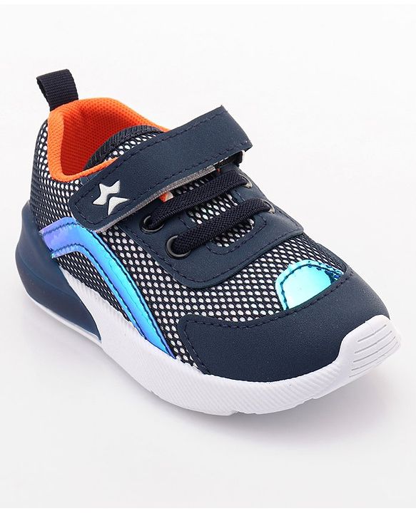 Cute Walk by Babyhug Slip On Sneakers with Velcro Closure - Navy Blue
