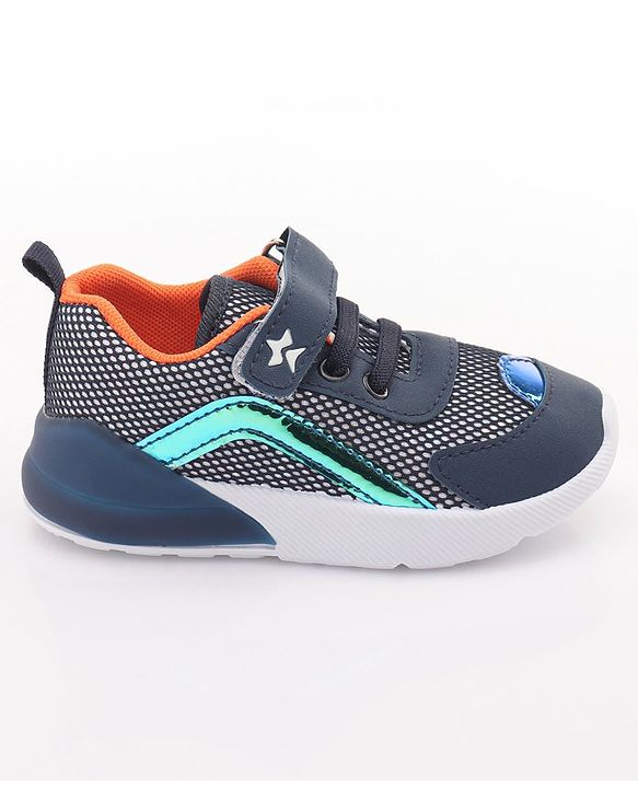 Cute Walk by Babyhug Slip On Sneakers with Velcro Closure - Navy Blue