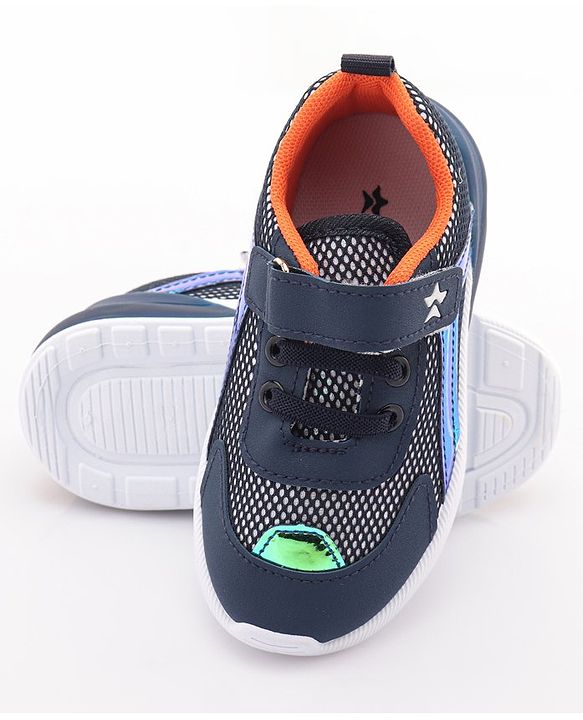 Cute Walk by Babyhug Slip On Sneakers with Velcro Closure - Navy Blue