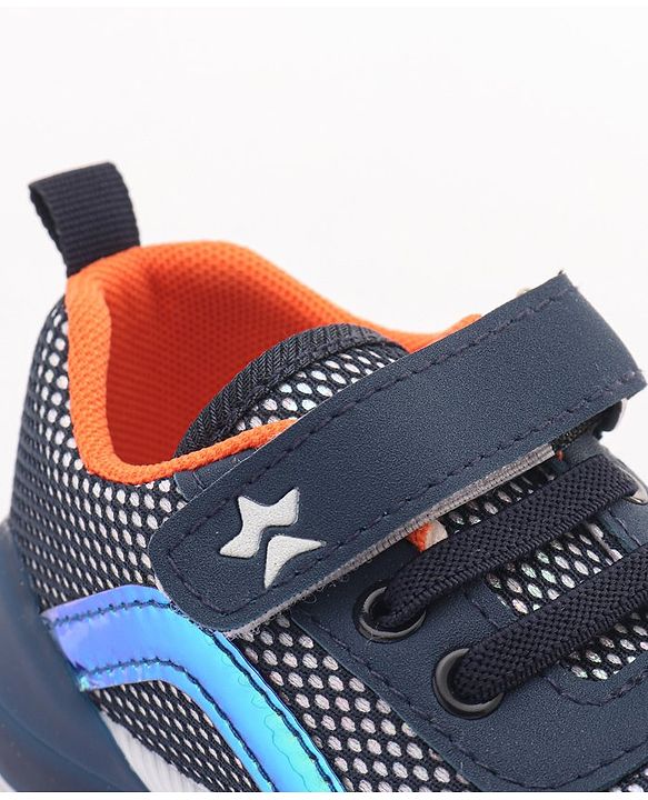 Cute Walk by Babyhug Slip On Sneakers with Velcro Closure - Navy Blue