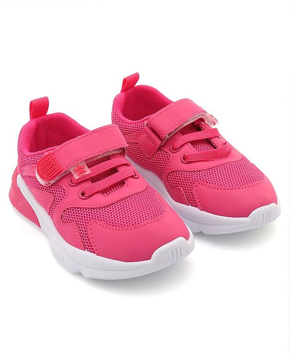 Cute Walk by Babyhug Sneaker Shoes with Velcro Closure - Fuchsia
