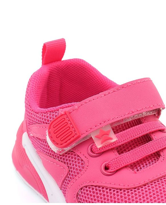 Cute Walk by Babyhug Sneaker Shoes with Velcro Closure - Fuchsia