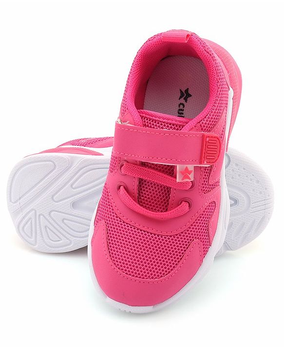 Cute Walk by Babyhug Sneaker Shoes with Velcro Closure - Fuchsia