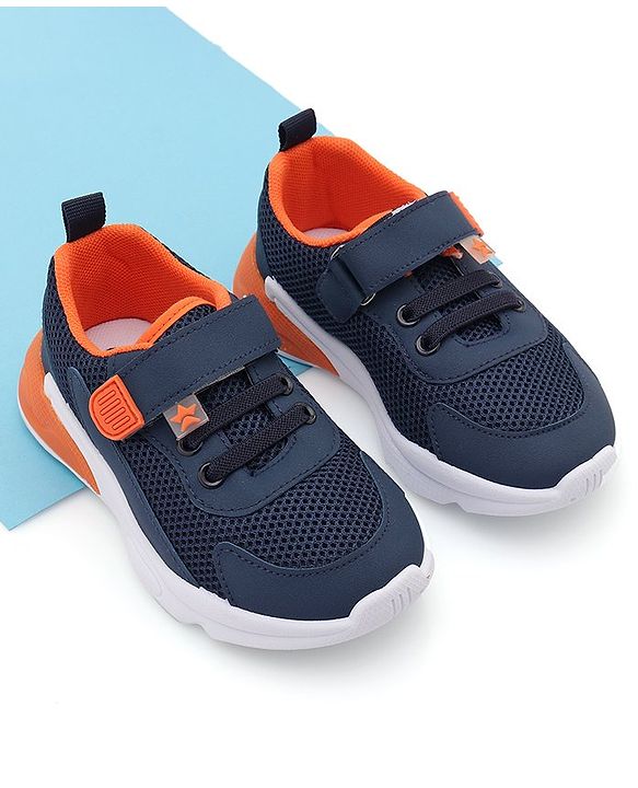 Cute Walk by Babyhug Sneaker Shoes with Velcro Closure - Navy Blue