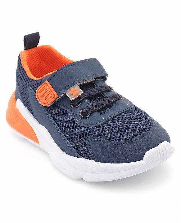 Cute Walk by Babyhug Sneaker Shoes with Velcro Closure - Navy Blue