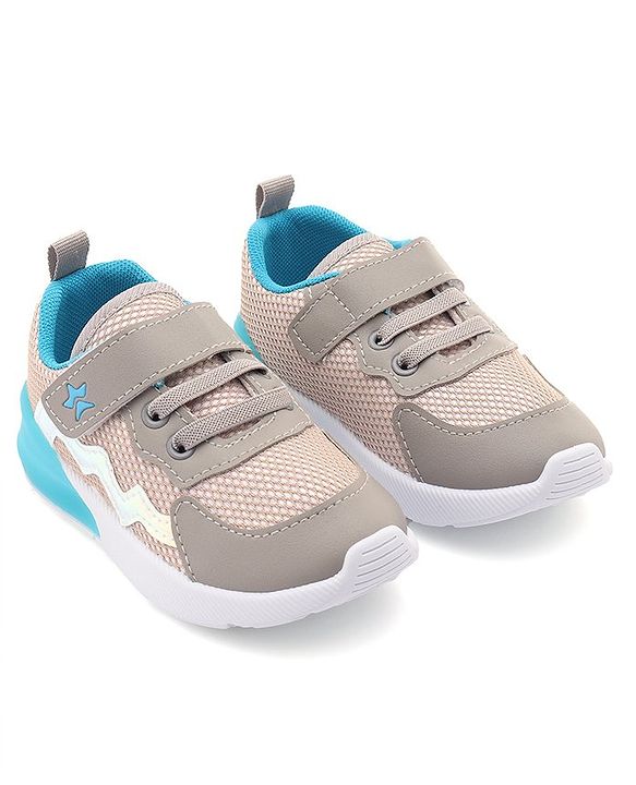 Cute Walk by Babyhug Sneaker with Velcro Closure - Grey