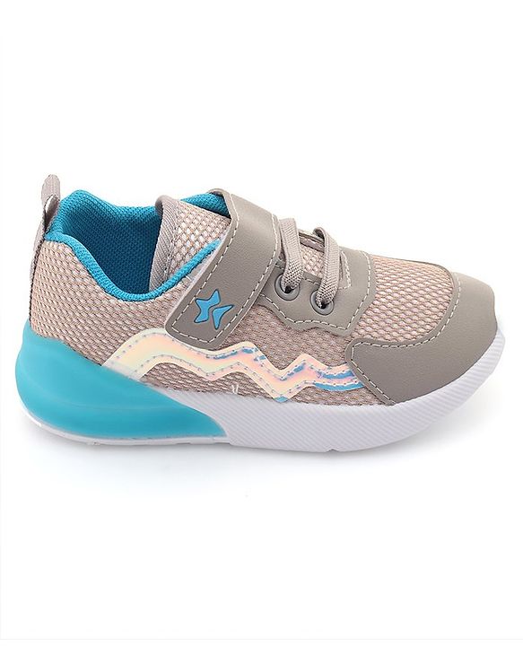 Cute Walk by Babyhug Sneaker with Velcro Closure - Grey